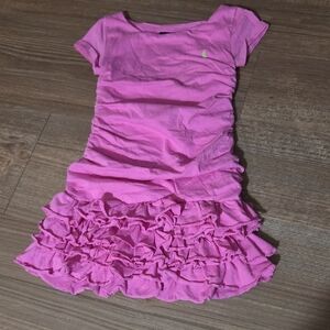 Ralph Lauren Pink Ruffled Kids Dress